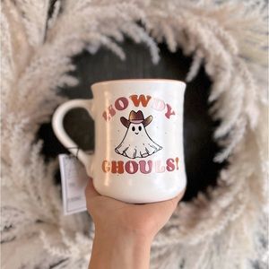LAST ONE!✨NEW👻Cobwebs and Cauldrons Howdy Ghouls! Cowboy Ghost Mug🤠